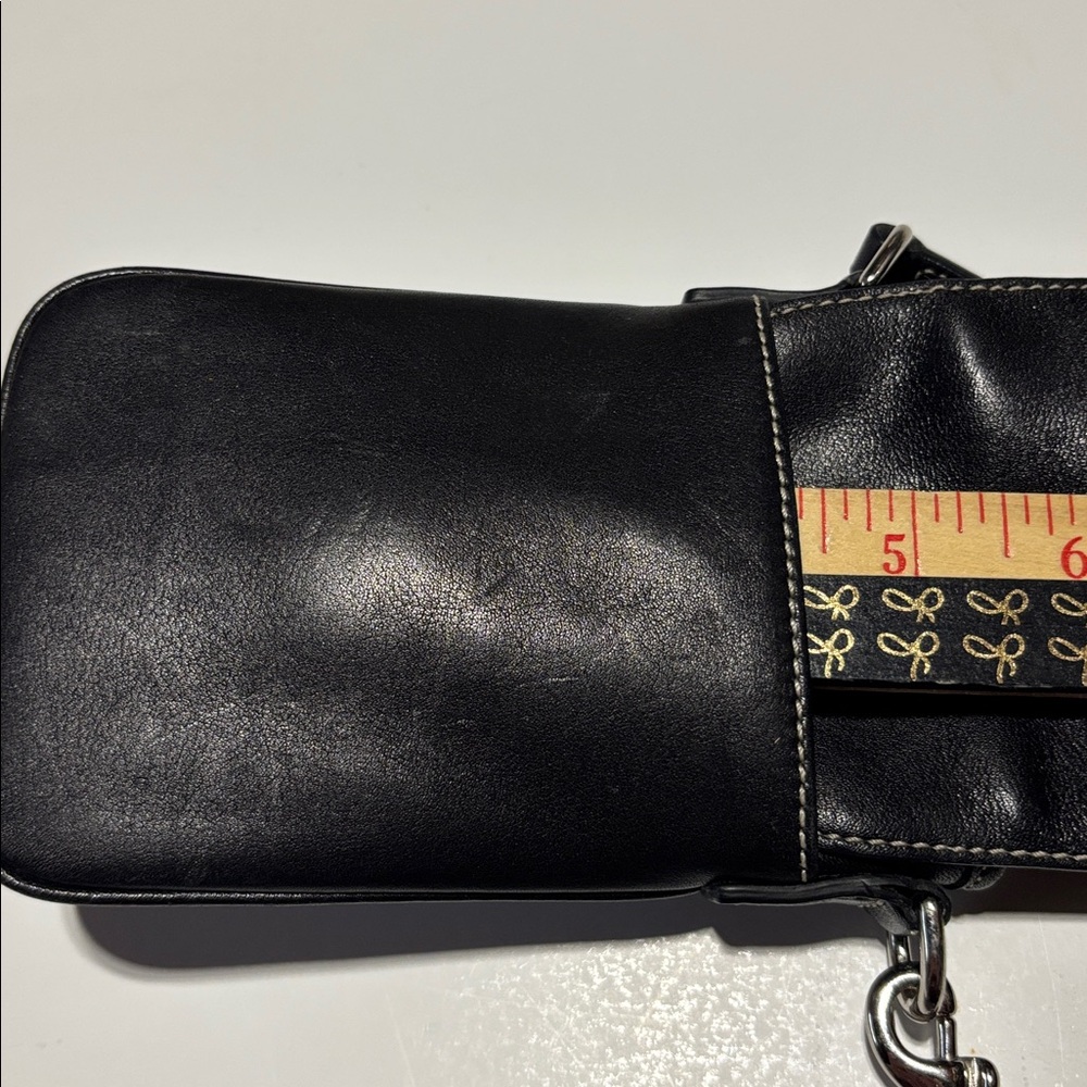 Coach Black Vintage Y2K Soho Wristlet Coach Black Leather Cell Phone Holder Y2K - Picture 15 of 16